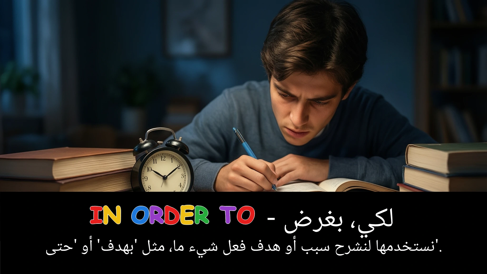 Arabic Illustration for in order to
